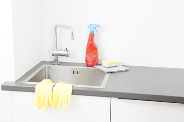 Spüle und Reinigungsutensilien in der Küche - FLF000796