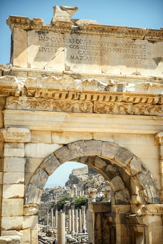 Türkei, Ephesus, Tor der Agora, lizenzfreies Stockfoto