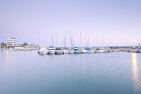Spanien, Balearische Inseln, Mallorca, Hafen, Portixol bei Palma de Mallorca, lizenzfreies Stockfoto