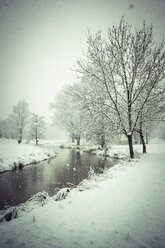 Deutschland, Bayern, Landshut, Mulde im Winter - SARF001270