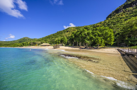 Karibik, Antillen, Kleine Antillen, Grenadinen, Union Island, Strand, lizenzfreies Stockfoto