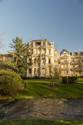 Germany, Baden-Baden, historical buildings at River Oos - JUNF000183