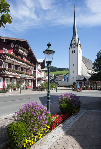 Österreich, Abtenau, St. Blasius Kirche, lizenzfreies Stockfoto