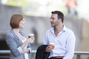 Business people taking a break, drinking coffee - ZEF003872