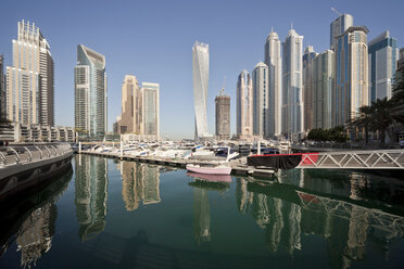 UAE, Dubai, view to skyscrapers at Dubai Marina - PCF000022