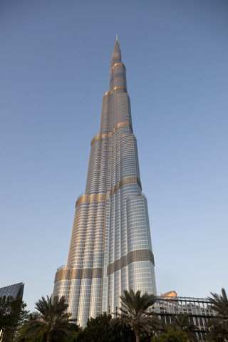 UAE, Dubai, view to Burj Khalifa stock photo