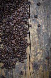 Coffee beans on wood - LVF002681