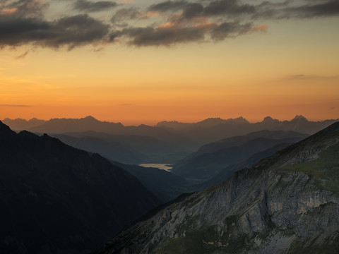 Österreich, Bundesland Salzburg, Blick von der Edelweissspitze nach Zell am See, lizenzfreies Stockfoto