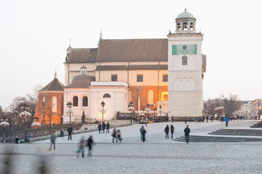 Poland, Warsaw, Old town, Church of Saint Anne with clock tower - MSF004458