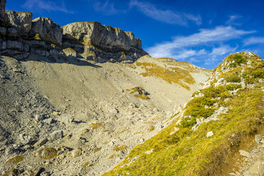 Österreich, Vorarlberg, Allgäuer Alpen, Kleines Walsertal, Gottesackerplateau, Blick auf den Hohen Ifen - WGF000593