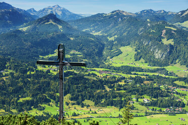 Deutschland, Bayern, Allgäu, Blick zum Schattenberg, Kreuzung zum Rohrmoostal - WGF000600