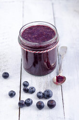 Homemade blueberry jam in jar - ODF001106