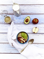 Healthy breakfast, Granola, Avocado, apple - LVF002748