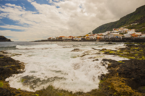 Spanien, Kanarische Inseln, Teneriffa, Blick auf Garachico, lizenzfreies Stockfoto