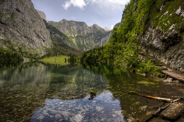 Germany, Bavaria, Berchtesgaden, Lake Obersee near Koenigssee - ZC000197