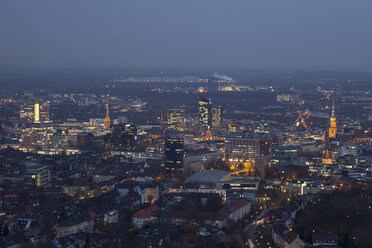 Germany, Dortmund, view from the television tower to the city center - WI001380