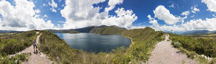 Südamerika, Ecudador, Provinz Imbabura, Ökologisches Reservat Cotacachi Cayapas, Cotacachi, Cuicocha See, Panorama - FOF007662