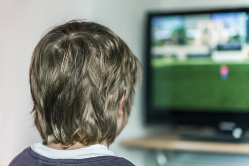 Junge schaut auf den Monitor und spielt ein Computerspiel - TCF004548