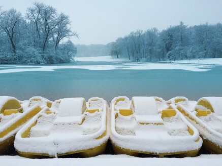 Deutschland, Köln, Winter am Decksteiner Weiher - GWF003765