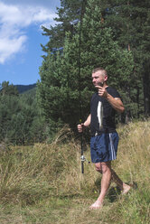 Bulgaria, angler with caught fish - DEGF000229