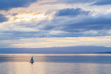 Switzerland, Lake Geneva, sailing ship near Montreux - WDF002878