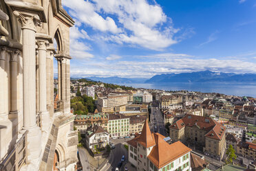 Schweiz, Lausanne, Stadtbild von der Kathedrale Notre-Dame - WD002888