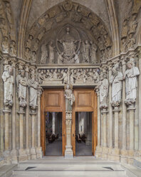 Switzerland, Lausanne, portal of cathedral Notre-Dame - WD002913