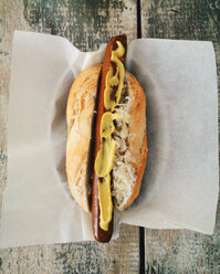 Veganer Hot Dog mit Sauerkraut und Senf - HAWF000649