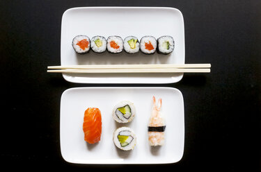 Variety of sushi on plate - JTF000644