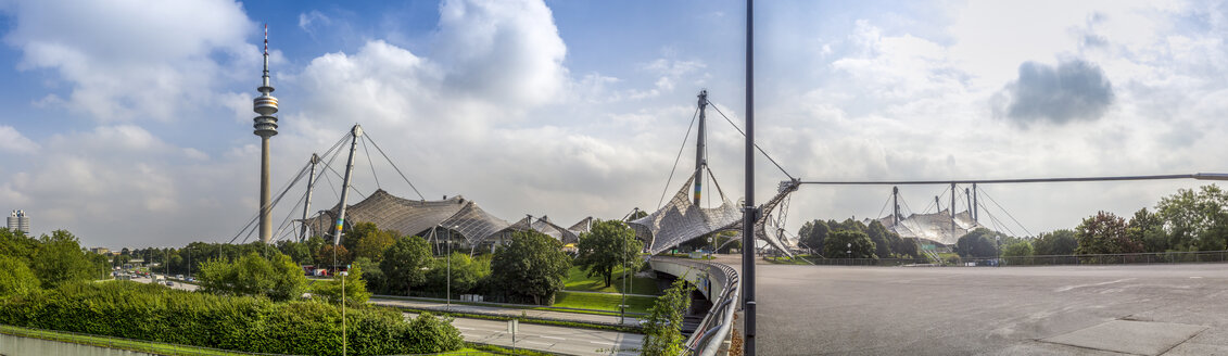 Deutschland, München, Panoramablick auf das Olympiastadion - NK000231