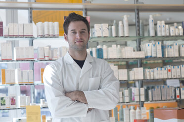 Portrait of confident pharmacist in pharmacy - SGF001352