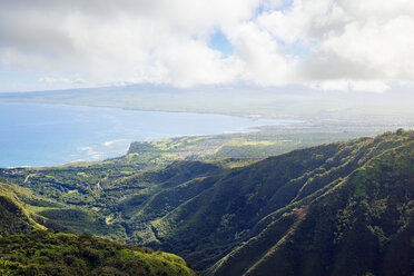 USA, Hawaii, Maui, Küstenlandschaft vom Waihee Ridge Trail aus gesehen - BRF001003