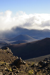 USA, Hawaii, Maui, Haleakala, crater with volcanic cones - BRF001040