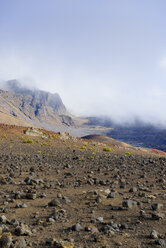 USA, Hawaii, Maui, Haleakala, clouds in the volcanic crater - BRF001055