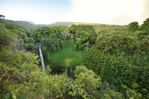 USA, Hawaii, Maui, Haleakala-Nationalpark, Makahiku-Fälle, lizenzfreies Stockfoto