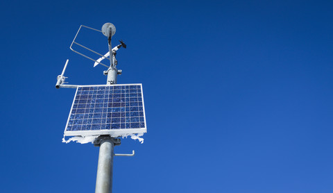 Österreich, Wetterstation, Solarzelle, lizenzfreies Stockfoto