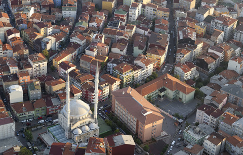 Türkei, Istanbul, Blick über den Levent vom Sapphire of Istanbul, lizenzfreies Stockfoto