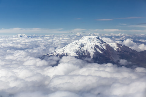 Ecuador, Anden, Gipfel des Vulkans Cayambe, lizenzfreies Stockfoto