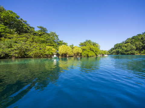 Jamaika, Port Antonio, Blaue Lagune, lizenzfreies Stockfoto