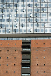 Deutschland, Hamburg, HafenCity, Elbphilharmonie, Fassade - HL000848