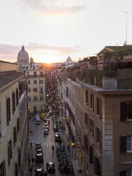 Italy, Rome, Via della Croce with San Carlo al Corso church - LAF001358