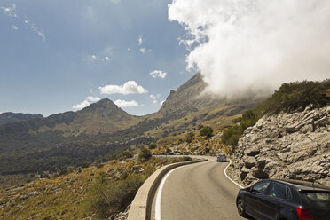 Spain, Majorca, Serpentine road in the Tramuntana mountains - MEMF000729