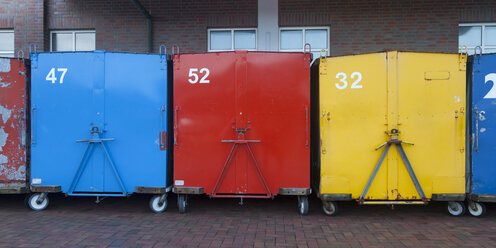 Germany, Langeoog Island, waggons at the station - WIF001569