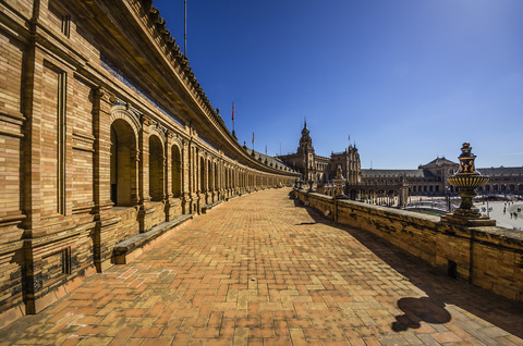 Spanien, Andalusien, Sevilla, Plaza de Espana, lizenzfreies Stockfoto