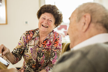 Happy senior couple at home - UUF003561