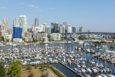 Canada, British Columbia, Vancouver, skyline with Granville Street Bridge and False Creek - KEBF000016