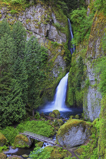 USA, Oregon, Multnomah County, Columbia River Gorge, Wahclella Falls - FOF007907