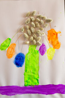 Children's Easter painting with willow catkins - SARF001548