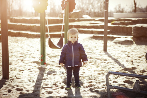 Germany, Oberhausen, toddler on playground - GDF000701