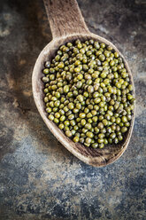 Wooden spoon of mung beans - SBDF001717